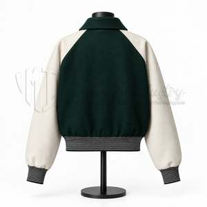 <b>Women</b> Cropped <b>Varsity</b> <b>Jacket</b> Custom Letterman <b>Jacket</b> Raglan Sleeve Bomber <b>Jacket</b> Manufacturer Wholesale - Product Image 2