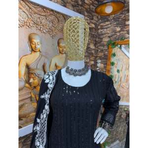 Ensemble haut-bas et dupatta magnifique pour femmes, vêtements de soirée de créateur - Product Image 5