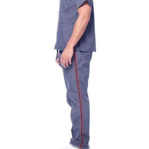 Overol de Trabajo Azul para Hombre, de Poliéster, con Ribete Rojo, Cómodo, Resistente al Polvo, con Costuras Fusionadas sin Costuras - Product Image 5
