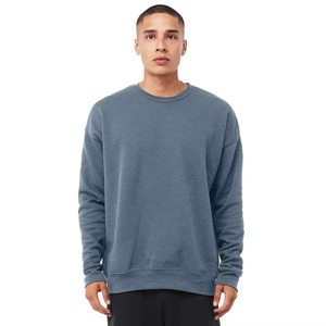เสื้อสเวตเชิ้ตคอกลม Bella Canvas แบบกำหนดเองได้ พร้อมสกรีนข้อความของคุณเอง ผ้าฝ้าย 100% สำหรับฤดูหนาว พร้อมโลโก้ด้านหน้า - สีดำ - Product Image 5