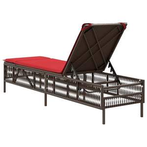 Tumbona de Ratán Sintético Marrón para Patio, Acero con Recubrimiento en Polvo, Estándar - Product Image 6