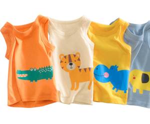 Gilet sans manches doux pour garçons et filles, vêtement d'extérieur décontracté en coton 100% tricoté à col rond pour enfants - Product Image 2