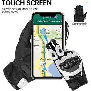 Guantes de Protección para Motociclistas, Fabricados en Pakistán, para Deportes al Aire Libre, de Cuero, Antideslizantes, Dedos Completos - Product Image 5