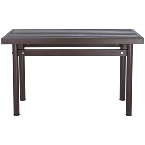 Minimalist Industrial Center <b>Table</b> Rectangular Metal Top <b>Coffee</b> <b>Table</b> for Cafe Restaurant Hotel Balcony Lounge Living Room - Product Image 2