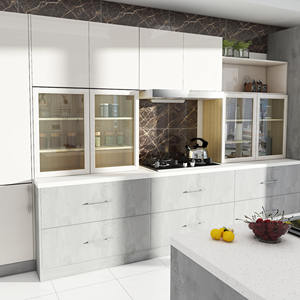 JY Vietnam Conception moderne de luxe RTA en forme de L MDF de qualité supérieure Projets résidentiels Armoires de cuisine modernes - Product Image 6