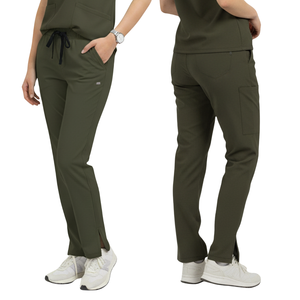 Wholesale Unisex Hospital Scrub Set V-Neck Medical <b>Top</b> Cargo Jogger Pants Woven Practical Storage Pockets Nursing Scrubs - Product Image 1