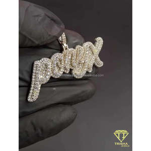 Custom <b>Name</b> <b>Necklace</b> Lab Grown Diamond Iced Out Hip Hop Pendant Luxury Jewelry Gift - Product Image 6