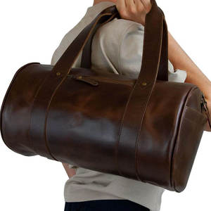 Sac de voyage en cuir de luxe pour homme, grand format, très résistant, style classique, pour le week-end, marron foncé, style sport, en tissu - Product Image 5