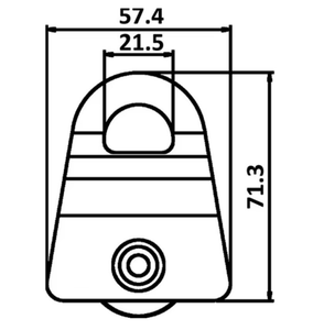 AP-041 Polea Lateral Móvil de Aleación de Aluminio Anodizado Ligero, Certificación CE, Marca HM, Resistencia a la Rotura de 25kN, 13mm, Color OEM - Product Image 4