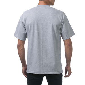 Camiseta Básica Unisex de Corte Relajado para Hombre, de Poliéster/Algodón de Alto Gramaje, Cuello Redondo, Manga Corta, con Logotipo Estampado en la Parte Delantera, Tejido Worsted - Product Image 3