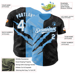 Desmoines Baseball Jersey Men's Short Sleeve Button Front Moisture Wicking <b>Athletic</b> Fit Custom Name Number Sublimated Print - Product Image 5