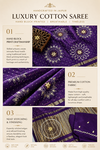Sari en soie indienne violette CHOHAN TEXTILE, broderie dorée complexe, vintage, longueur ras du sol, infroissable, pour mariages et fêtes - Product Image 6