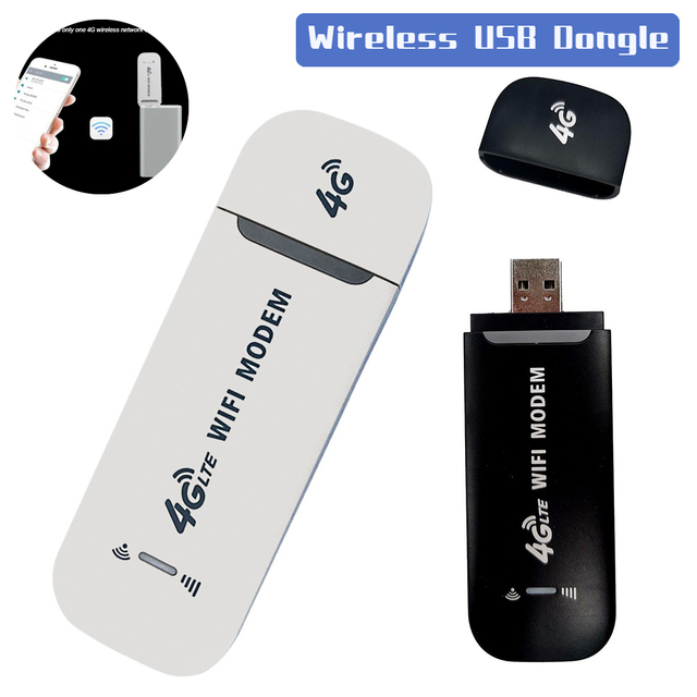 4G Wireless External USB Dongle 150Mbps WiFi Modem Stick SIM Card Slot Mobile Hotspot Router for Home Office