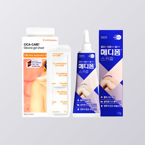 Fournitures médicales d'urgence : Cicacare Silicone Gel Scar Sheet 12 x 3 cm, Medifoam Scar Gel Ointment 12g pour l'acné, fournitures médicales. - Product Image 4