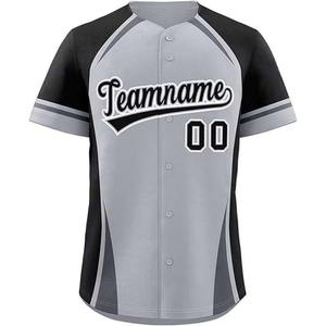 Jersey de Béisbol Personalizado para Hombre, Cuello en V, Secado Rápido, Impresión por Sublimación, Transpirable - Product Image 1