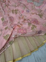 Lehenga en soie de rayonne, style Bollywood, prêt à porter, look élégant, avec travail de miroirs faits main, cancan lourd, tenue de soirée et de mariée tendance, en promotion