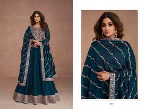 ชุดเดรส Anarkali ผ้าไหมวิชิตราสุดหรูสำหรับผู้หญิง ดีไซน์ใหม่ คอลเลคชั่นสำหรับงานแต่งงานแบบอินเดียและปากีสถาน - Product Image 3