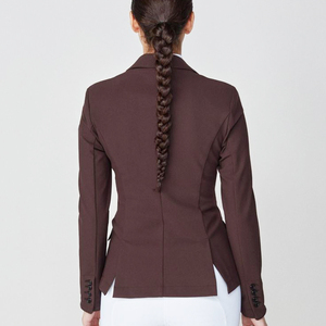 Chaqueta Ecuestre de Cuero Sintético Elástica en 4 Direcciones para Hombre, Corte Ajustado, Transpirable, con Cierre Frontal, Bolsillos Laterales, para Entrenamiento - Product Image 2