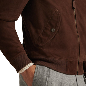 Premium <b>Suede</b> Vintage Flight <b>Jacket</b> Men Luxury Aviator Bomber OEM Custom Heritage Minimal Winter Outerwear Fashion <b>Jacket</b> KCW - Product Image 6