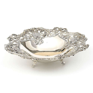 Cuencos de lujo para servir comida en el hogar y hoteles, hechos de metal de primera calidad, chapados en oro y plata brillante, de diseño elegante. - Product Image 4