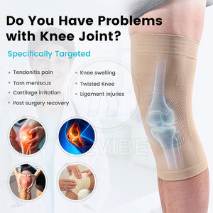 <b>High</b> Quality Breathable Compression <b>Knee</b> Sleeves for Unisex Fitness Performance and Training Nylon/Polyester Material - Product Image 4