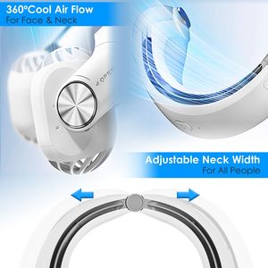 Ventilador de Cuello Portátil y Ajustable con 3 Velocidades y Flujo de Aire de 360 Grados, Ancho de Cuello Ajustable para Uso en Casa, Oficina y Viajes - Product Image 4