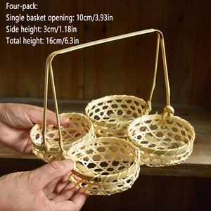 Premium Handwoven Bamboo Hanging <b>Basket</b> Rustic Farmhouse <b>Wall</b> Decor Natural <b>Storage</b> Organizer Supplier Manufacturer - Product Image 6
