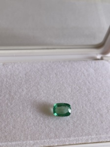 1.34 Quilates, Corte Cojín, Esmeralda Zambiana, 8x6x3.5 mm, Verde Intenso, Gema Suelta para Diseño de Joyería, Anillo de Compromiso con Esmeralda - Product Image 6