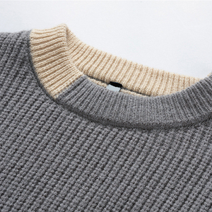 Pulls décontractés pour hommes, couleur unie, couche intérieure chaude, pull tendance de haute qualité, matière acrylique - Product Image 6