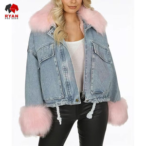 Ryan Pro Gear <b>Customized</b> <b>Denim</b> <b>Jacket</b> For Women Breathable and Comfortable Fabric with <b>Customized</b> Logo OEM Design - Product Image 2