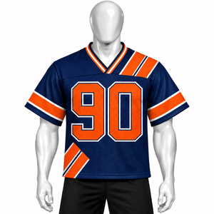 Jersey Deportivo Personalizado para Hombre, Cuello en V, Manga Corta, Transpirable, con Número de Equipo Sublimado - Product Image 4