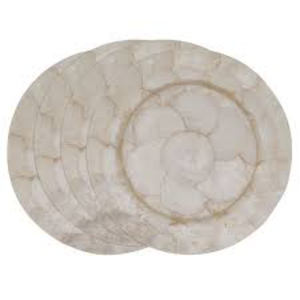 Plato decorativo redondo hecho a mano con incrustaciones geométricas de concha de nácar para banquetes de boda y decoración elegante. - Product Image 4