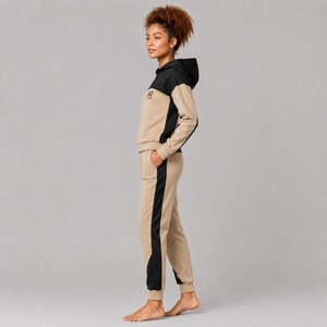 Survêtement d'hiver personnalisé pour femme, haute qualité, design 2-en-1, respirant, 100 % polyester, nouvelle mode sportive - Product Image 4