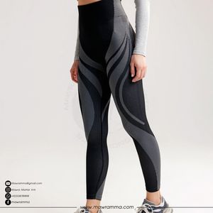 Pantalones de Yoga Personalizados Mawra de Cintura Alta. Leggings de Spandex con Elasticidad en 4 Direcciones. Ropa Deportiva para Gimnasio con Control de Abdomen y Resistencia a las Sentadillas, para Fitness y Entrenamiento - Product Image 2