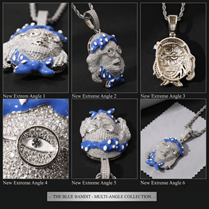 Colgante Personalizado de Hip Hop con Incrustaciones de Diamantes de Imitación, Colgante con Rostro de Personaje de Dibujos Animados, Colgante de Plata 925 - Product Image 6