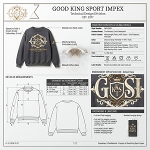 เสื้อสเวตเชิ้ตคอกลมลายกราฟิกสำหรับผู้ชายแบบสั่งทำ ขายส่ง เสื้อสเวตเชิ้ตปักลายพรีเมียม สตรีทแวร์ ผู้ผลิต OEM - Product Image 6