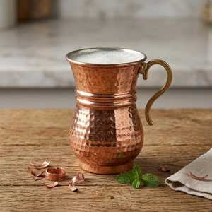 Mug à cocktail en cuivre en gros, tasse Moscow Mule 16oz, en cuivre pur martelé fait main, fournisseur d'articles de bar pour la bière - Product Image 4