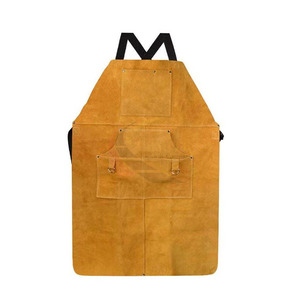 Delantal de Soldadura de Cuero Vacuno Marrón Natural, Resistente al Calor 800C, Tipo 2, Delantal de Seguridad para Soldador - Product Image 1