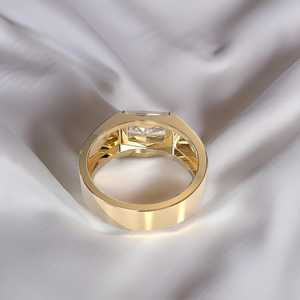 Anillo Moderno de Diamante de Corte Radiante de Alta Calidad de 1.00CT, Oro Sólido de 14K con Diamante Cultivado en Laboratorio, Regalo de Aniversario de Bodas para Pareja - Product Image 4