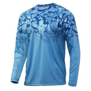 เสื้อตกปลาแบบซับลิเมชั่น UPF 50+ สำหรับผู้ชาย น้ำหนักเบา ระบายอากาศได้ดี มีซิป แขนยาว OEM เสื้อทีมสำหรับกิจกรรมกลางแจ้ง - Product Image 1