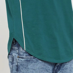 Best Selling Premium Quality Regular Fit V-Neck Fleece T-Shirt Eco-Friendly Casual Wear Custom Size Color Wholesale Men Quick - Product Image 5