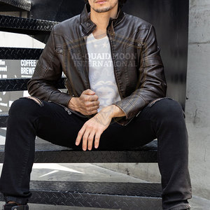 Sustainable Heavy Duty Leather <b>Winter</b> <b>Jacket</b> Waterproof Leather <b>Jacket</b> <b>Cheap</b> Price Leather <b>Jacket</b> - Product Image 5