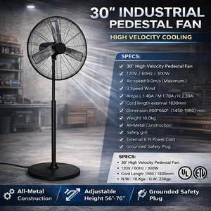 Ventilador de Pared de Flujo Axial Industrial OEM/ODM |   Ventilador Eléctrico de Alta Velocidad para Uso Comercial e Industrial GAPIDF000 - Product Image 5