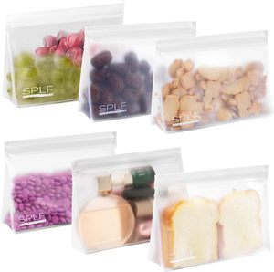 ถุงแซนวิชแบบใช้ซ้ำได้สำหรับใส่ในเครื่องล้างจาน, ถุงแช่แข็งขนาดควอร์ต, ถุงเก็บอาหารแบบใช้ซ้ำได้ - Product Image 1