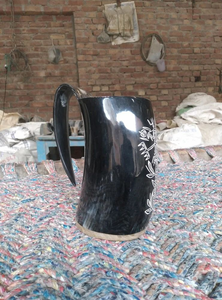 Mug à boire en corne de buffle sculpté à la main avec logo personnalisé, artisanat antique rencontre le style moderne, étanche, chaque corne est unique - Product Image 4