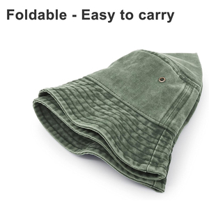 Chapeau Bob Unisexe en Toile de Coton Vert Couleur Unie Style Décontracté Printemps-Été Taille Adulte 56-58CM - Product Image 6