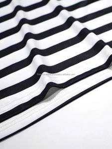 Polo rayé décontracté pour homme-Tissu en tricot 100% polyester légèrement extensible, manches longues pour l'automne - Product Image 2