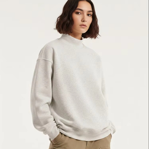 Sudadera Personalizada para Mujer, Transpirable, Holgada, Larga, Otoño/Invierno, Impermeable, con Cuello Alto y Logotipo en la Parte Delantera - Product Image 1