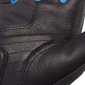 Qaswa Sports QS-CG-AYSO1 <b>Half</b> Finger Safety Cycling Gloves Blue Black Leather Polyurethane Coated Non <b>Slip</b> Drawstring Closure - Product Image 6