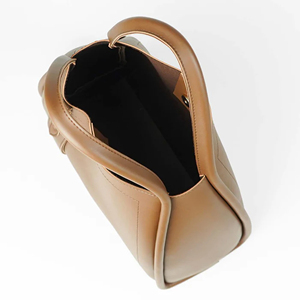 Bolso Hobo Clásico de Cuero Genuino para Mujer, Gran Capacidad, Parte Superior Abierta, Dos Asas, Color Marrón, Uso Diario - Product Image 6